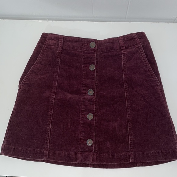 Velvet Mini Skirt with pockets - Picture 2 of 4
